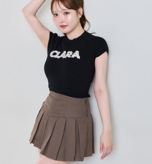 one after another NICE CLAUP「バックレースアッププリーツスカパン」|スカート|