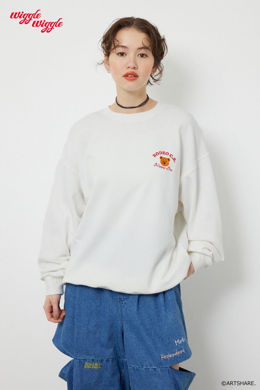 RODEO CROWNS「(wiggle wiggle)モチーフスウェットトップス」|パーカー|O/WHT1