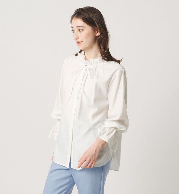 UNITED ARROWS「フリルカラー フレアスリーブ ブラウス」|シャツ・ブラウス|