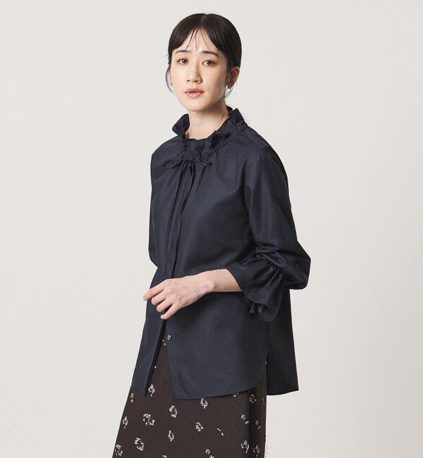 UNITED ARROWS「フリルカラー フレアスリーブ ブラウス」|シャツ・ブラウス|