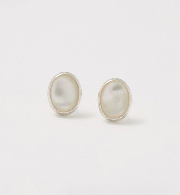 UNITED ARROWS「＜HARPO＞オーバル ピアス」|ピアス|OFF WHITE
