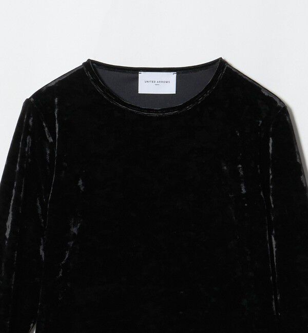 UNITED ARROWS「ベロア クルーネック ロングスリーブ Tシャツ」|Tシャツ・カットソー|