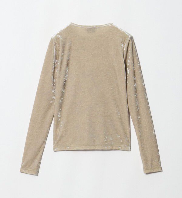 UNITED ARROWS「ベロア クルーネック ロングスリーブ Tシャツ」|Tシャツ・カットソー|