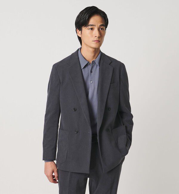UNITED ARROWS「ライト コーデュロイ ダブル 4ボタン テーラードジャケット UA COZY ウォッシャブル ヨコストレッチ」|テーラードジャケット|