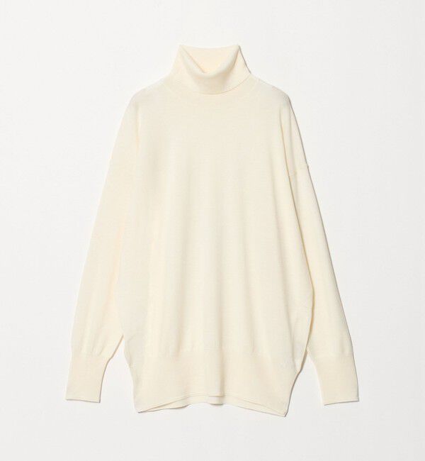 UNITED ARROWS「18G ウール タートルネック ニット ‐ウォッシャブル‐」|ニット・セーター|OFF WHITE