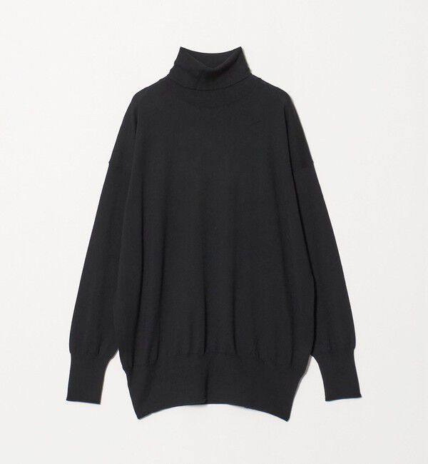 UNITED ARROWS「18G ウール タートルネック ニット ‐ウォッシャブル‐」|ニット・セーター|BLACK