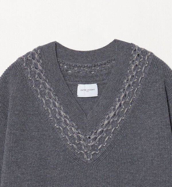 UNITED ARROWS「アゼ Vネック ニット ワンピース」|ワンピース|