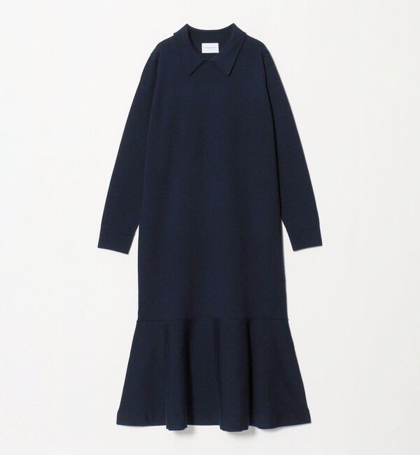 UNITED ARROWS「ポロニット ワンピース」|ワンピース|NAVY