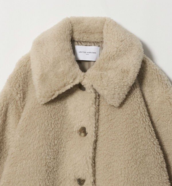 UNITED ARROWS「ボア ステンカラー ミドルコート」|ステンカラーコート|