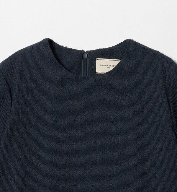 UNITED ARROWS「ツイードライク バック フレア ブラウス」|シャツ・ブラウス|