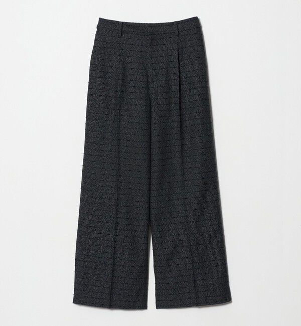 UNITED ARROWS「ツイードライク ワイドパンツ」|スラックス|BLACK