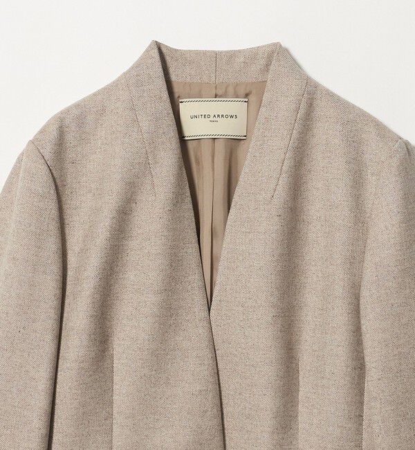 UNITED ARROWS「クラス ツイード ノーカラー ジャケット」|ノーカラージャケット|