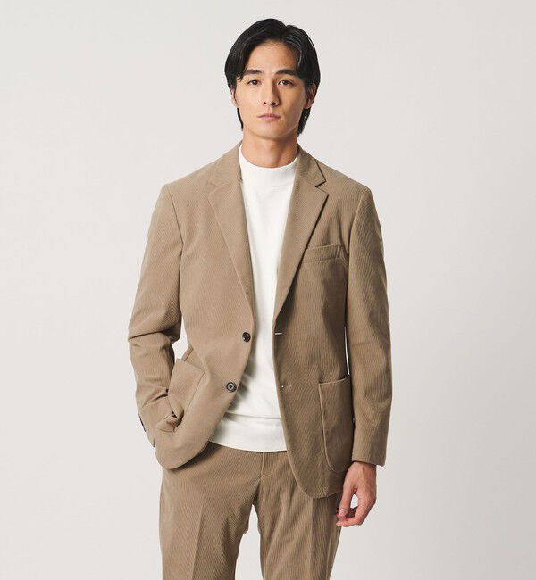 UNITED ARROWS「ライト コーデュロイ シングル 2ボタン テーラードジャケット UA COZY ウォッシャブル ヨコストレッチ」|テーラードジャケット|