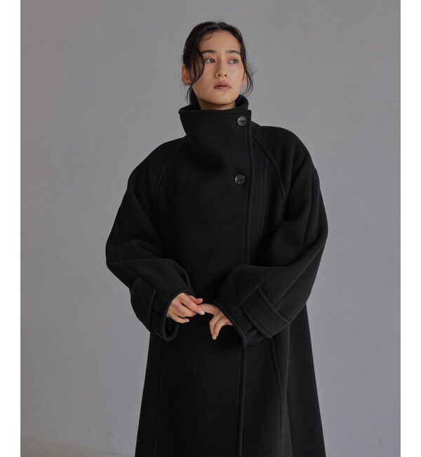 EMMEL REFINES「＜EMMEL REFINES＞EM スタンドネック ロングコート」|その他|BLACK