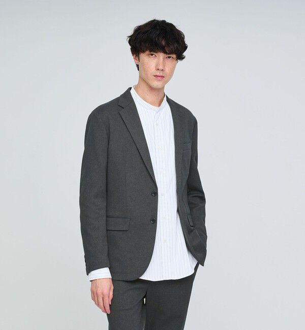 UNITED ARROWS green label relaxing「F-LET ナロー ジャケット -ストレッチ-」|テーラードジャケット|MD.GRAY