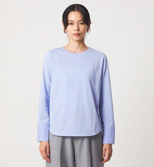 UNITED ARROWS green label relaxing「ドッキング カフス ロングスリーブ プルオーバー カットソー」|Tシャツ・カットソー|
