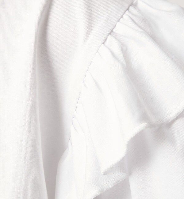 UNITED ARROWS green label relaxing「【WEB限定】＜at ease＞ソデ フリル ロングスリーブ プルオーバー カットソー」|Tシャツ・カットソー|