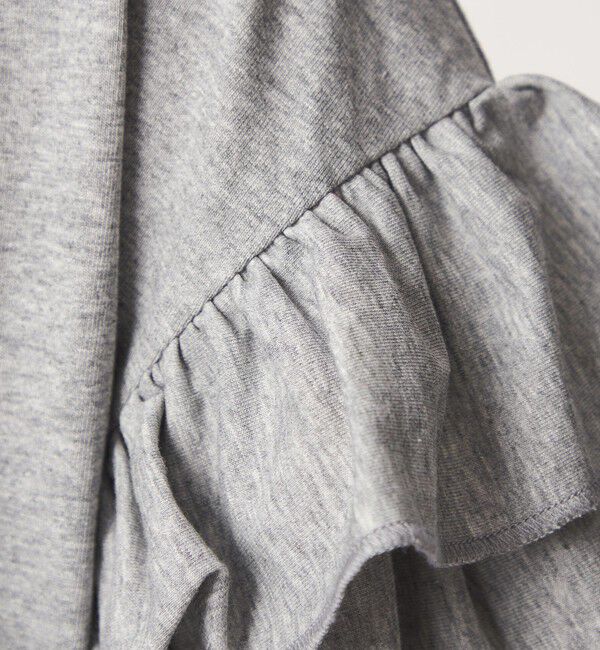 UNITED ARROWS green label relaxing「【WEB限定】＜at ease＞ソデ フリル ロングスリーブ プルオーバー カットソー」|Tシャツ・カットソー|