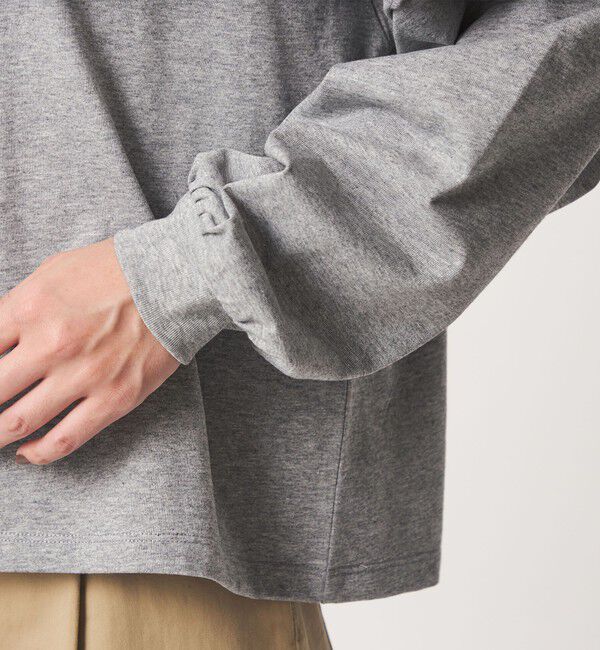UNITED ARROWS green label relaxing「【WEB限定】＜at ease＞ソデ フリル ロングスリーブ プルオーバー カットソー」|Tシャツ・カットソー|