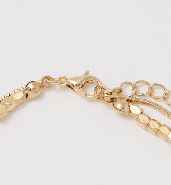 UNITED ARROWS green label relaxing「カットビーズ＆チェーン 2連 ネックレス」|ネックレス|