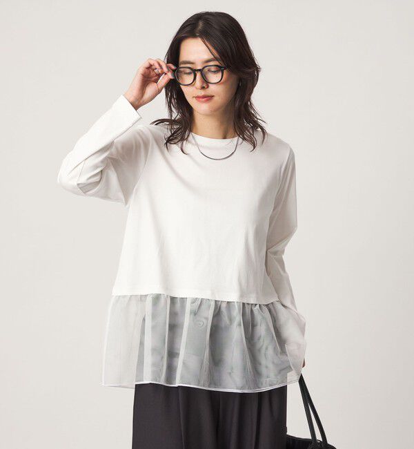 UNITED ARROWS green label relaxing「スソ チュール プルオーバー カットソー」|Tシャツ・カットソー|