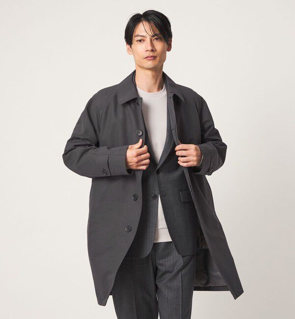 UNITED ARROWS green label relaxing「A+ ポリエステル ミノテック 2WAY バルカラー ステンカラーコート -撥水・防風・保温-」|ステンカラーコート|