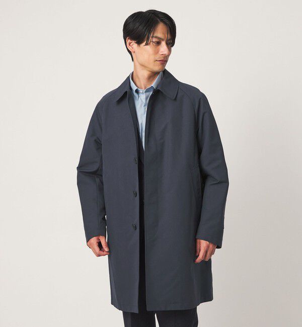 UNITED ARROWS green label relaxing「A+ ポリエステル ミノテック 2WAY バルカラー ステンカラーコート -撥水・防風・保温-」|ステンカラーコート|NAVY