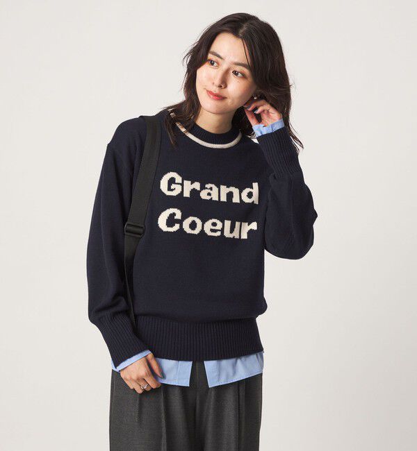 UNITED ARROWS green label relaxing「ロゴ ニット プルオーバー」|ニット・セーター|