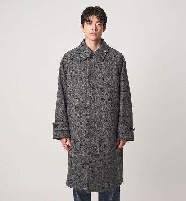 UNITED ARROWS green label relaxing「FINE BASIC ウール ツイード ステンカラー コート」|ステンカラーコート|