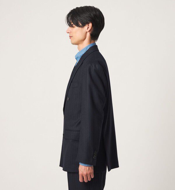 UNITED ARROWS green label relaxing「GLR CLOTH フラノ ダブルブレスト 6B R/RG セットアップジャケット」|テーラードジャケット|