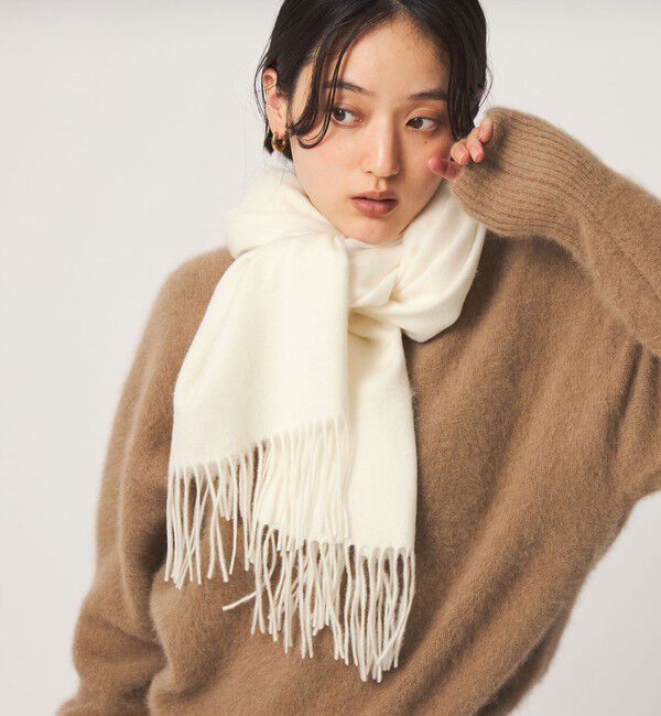 UNITED ARROWS green label relaxing「ウール無地 ストール マフラー」|ストール|OFF WHITE