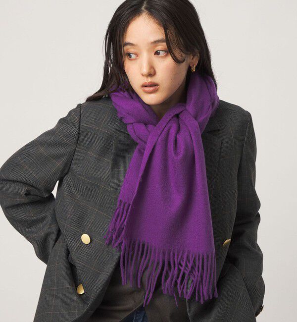 UNITED ARROWS green label relaxing「ウール無地 ストール マフラー」|ストール|PURPLE