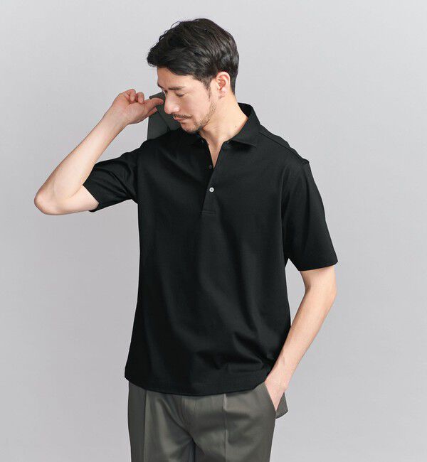 BEAUTY&YOUTH UNITED ARROWS「【WEB限定 WARDROBE SMART】NORITAKE ポロシャツ」|Tシャツ・カットソー|BLACK