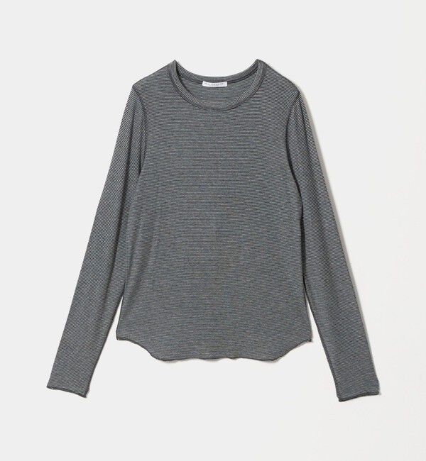 BEAUTY&YOUTH UNITED ARROWS「毛セルロースブレンド クルーネック カットソー/ボーダー」|Tシャツ・カットソー|