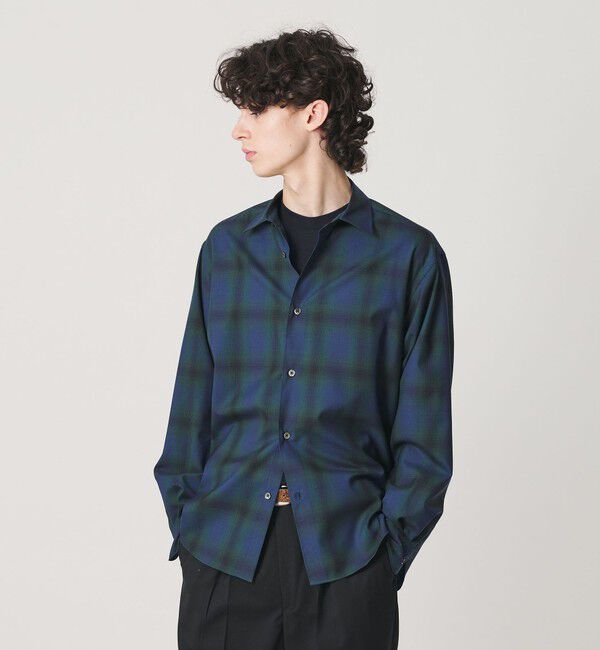 BEAUTY&YOUTH UNITED ARROWS「尾州 ウーステッド チェック レギュラー シャツ GRANDE TAPERD型 ウォッシャブル MADE IN JAPAN」|シャツ・ブラウス|