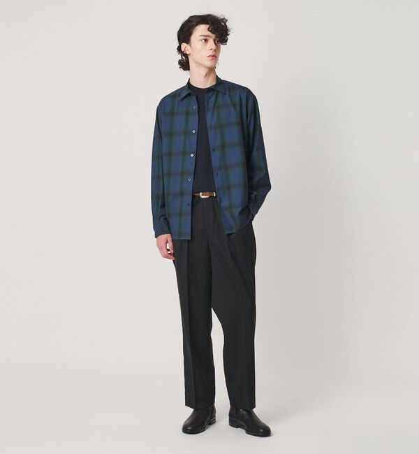 BEAUTY&YOUTH UNITED ARROWS「尾州 ウーステッド チェック レギュラー シャツ GRANDE TAPERD型 ウォッシャブル MADE IN JAPAN」|シャツ・ブラウス|