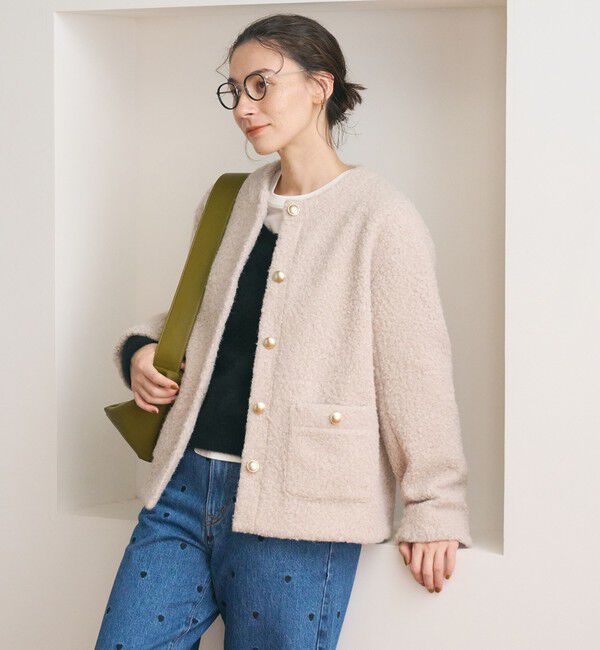 BEAUTY&YOUTH UNITED ARROWS「【WEB限定】ナッピング ノーカラージャケット」|ノーカラージャケット|
