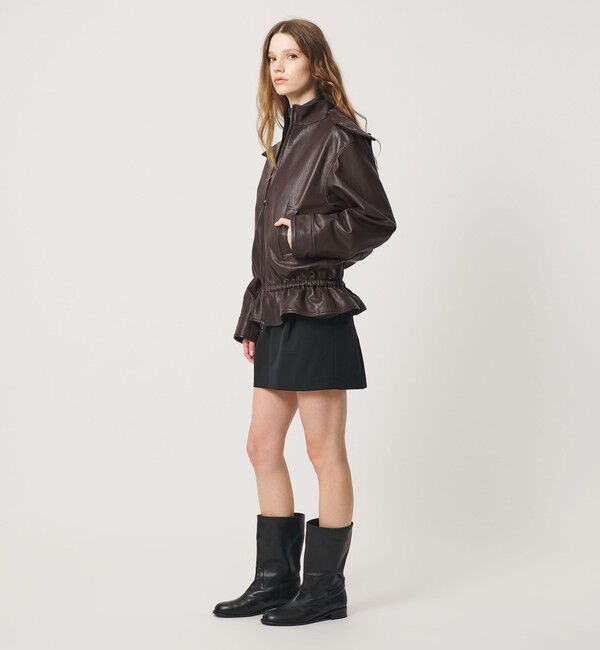 ATTISESSION「＜ATTISESSION＞ラムレザー ブルゾン」|その他|DK.BROWN