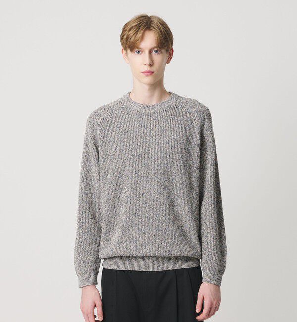 BEAUTY&YOUTH UNITED ARROWS「ユナイテッド コットン アゼ クルーネック ニット ウォッシャブル」|ニット・セーター|