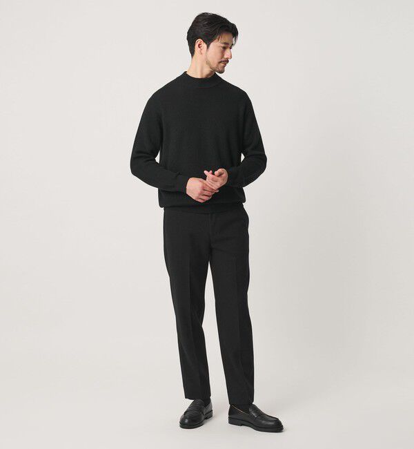 BEAUTY&YOUTH UNITED ARROWS「【WEB限定 WARDROBE SMART】マシーンウォッシャブル ウールミックス アゼ モックネック」|ニット・セーター|