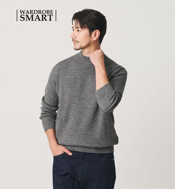 BEAUTY&YOUTH UNITED ARROWS「【WEB限定 WARDROBE SMART】マシーンウォッシャブル ウールミックス アゼ モックネック」|ニット・セーター|その他1