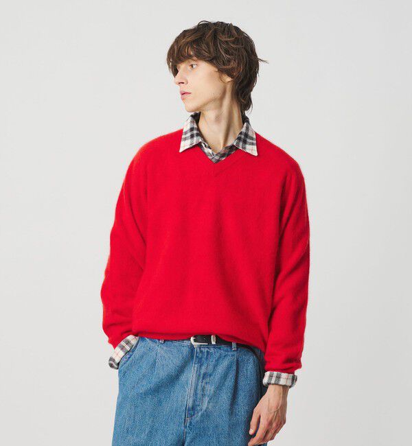 BEAUTY&YOUTH UNITED ARROWS「ミンク フィニッシュ ウール Vネック ニット」|ニット・セーター|