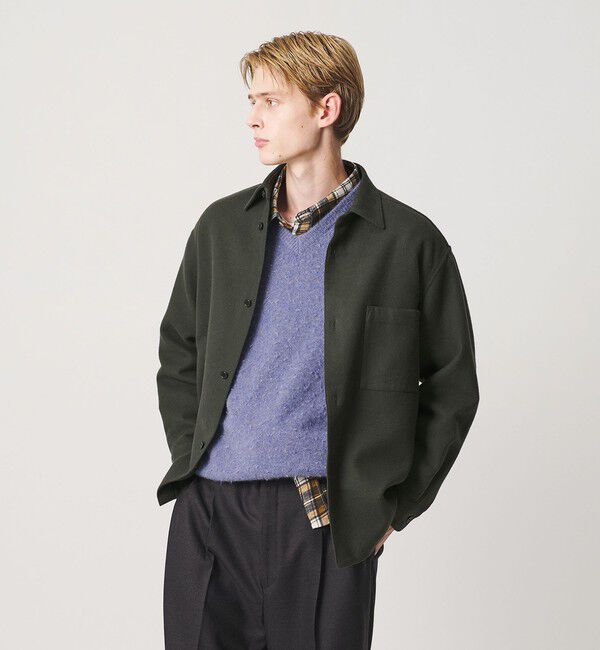 BEAUTY&YOUTH UNITED ARROWS「HI-LINE スリーク ウール コットン オーバー シャツ」|シャツ・ブラウス|