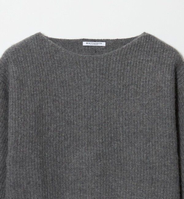 BEAUTY&YOUTH UNITED ARROWS「フォックスブレンド ボリュームスリーブ ボートネックニットプルオーバー」|ニット・セーター|