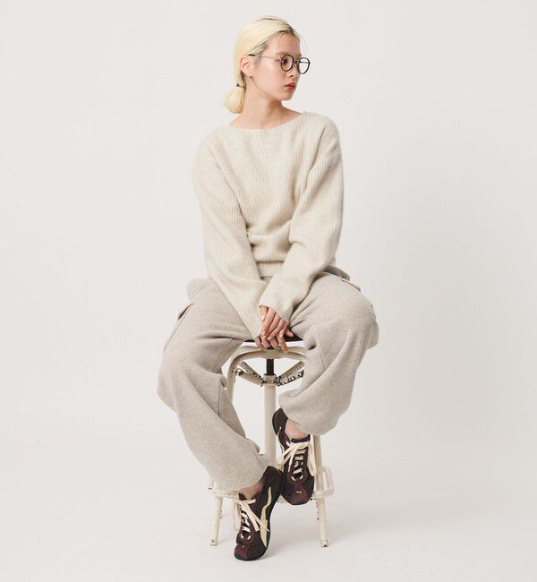 BEAUTY&YOUTH UNITED ARROWS「フォックスブレンド ボリュームスリーブ ボートネックニットプルオーバー」|ニット・セーター|