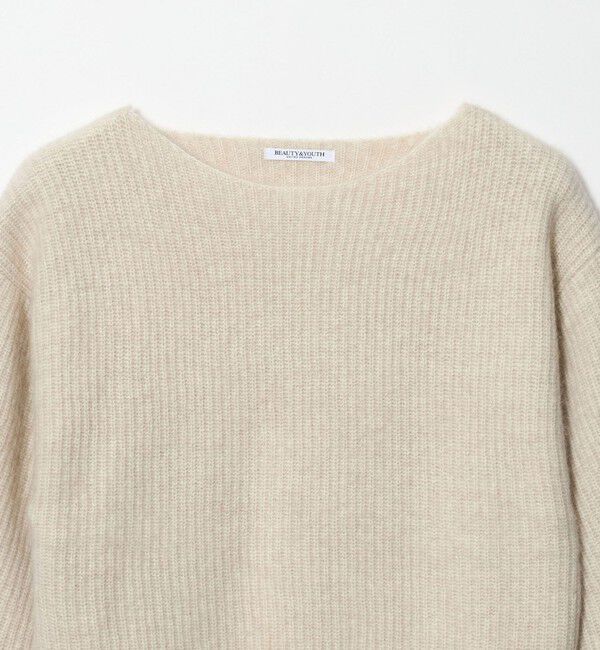 BEAUTY&YOUTH UNITED ARROWS「フォックスブレンド ボリュームスリーブ ボートネックニットプルオーバー」|ニット・セーター|