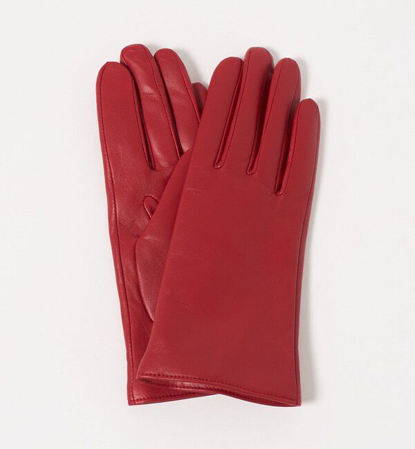 STEVEN ALAN「＜Steven Alan＞レザー カシミヤミックス グローブ」|手袋|RED