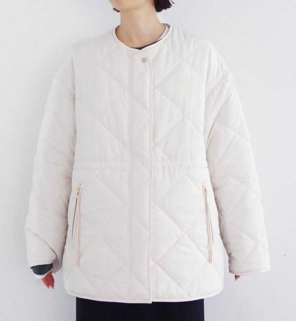 SHIPS for women「〈撥水加工/手洗い可能〉HEAT 中綿 キルティング ジップ ブルゾン」|ブルゾン・スタジャン|