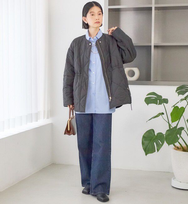 SHIPS for women「〈撥水加工/手洗い可能〉HEAT 中綿 キルティング ジップ ブルゾン」|ブルゾン・スタジャン|