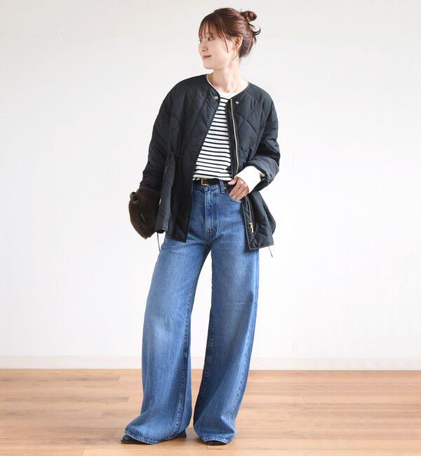 SHIPS for women「〈撥水加工/手洗い可能〉HEAT 中綿 キルティング ジップ ブルゾン」|ブルゾン・スタジャン|